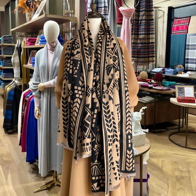 法国CaringKleing100%羊绒~秋冬新款高级感围巾新品减龄围脖女