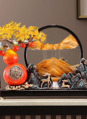 树脂流沙画简约现代客厅