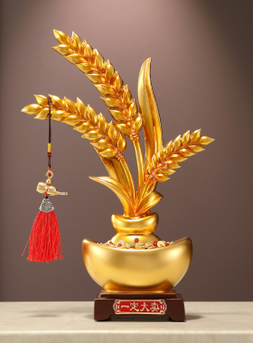 开业前台招财猫麦穗摆件