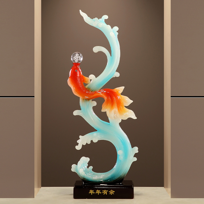 年年有余锦锂摆件客厅入户玄关