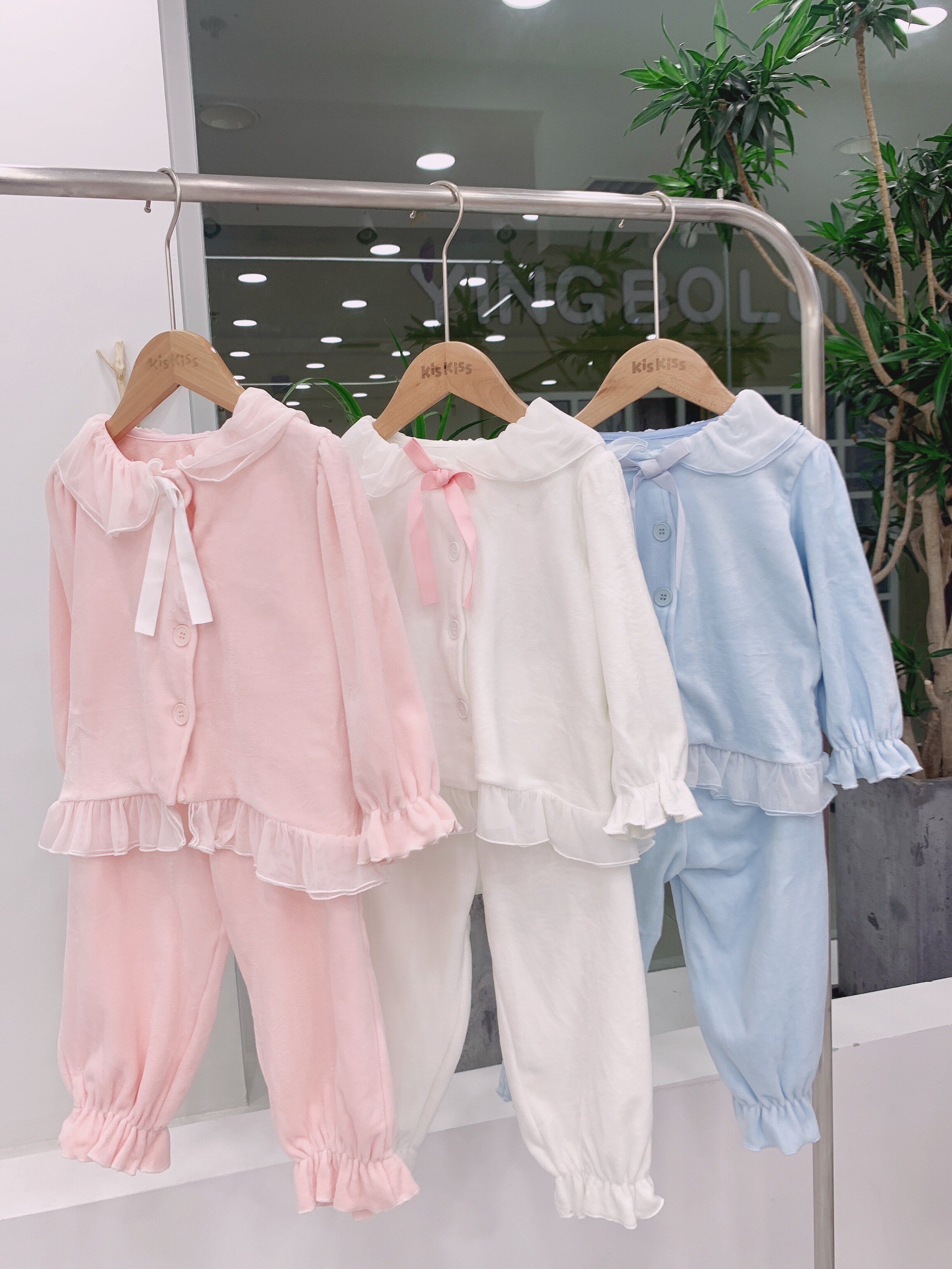2021秋冬新款韩版女童家居服套装