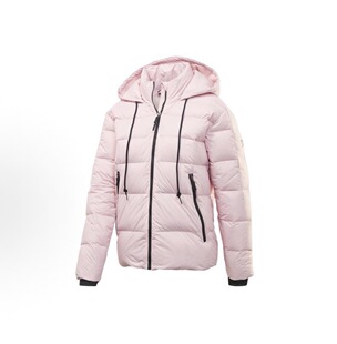Reebok/锐步 纯色短款连帽保暖运动羽绒服 女款粉色GK2125