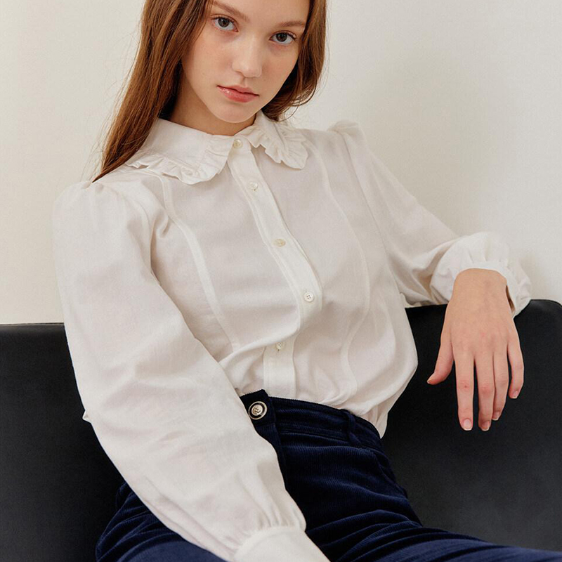 白衬衫女好看显瘦甜美优雅长袖