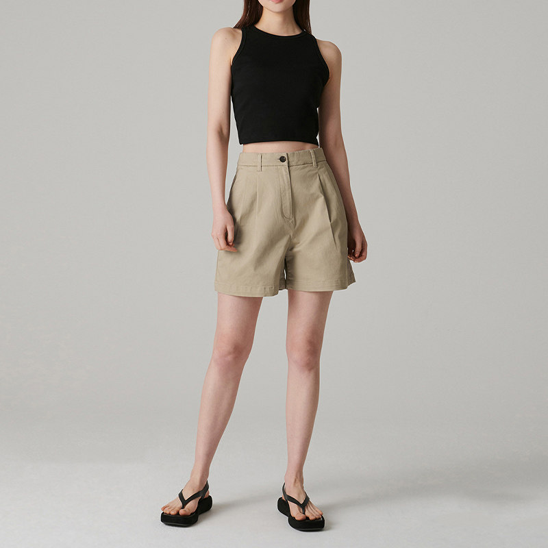 高腰显瘦三分休闲短裤女2024秋装质感甜酷风显高显腿长直筒阔腿裤,女装/女士精品,休闲裤,淘宝优惠券,粉丝福利购,淘宝优惠卷