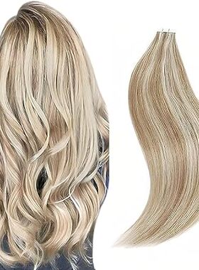 Light Brown Highlights Tape In Hair Extensions Brown Mixe