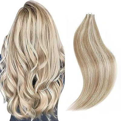 Light Brown Highlights Tape In Hair Extensions Brown Mixe
