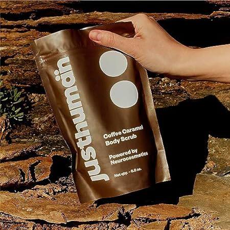 Justhuman Coffee Caramel Body Scrub | Deeply exfoliates， - 封面