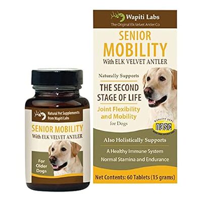 60 Count Senior Dog Mobility with Elk Velvet Antler Tablets