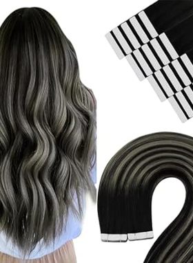 YoungSee Tape in Extensions Human Hair Black Ombre Tape H