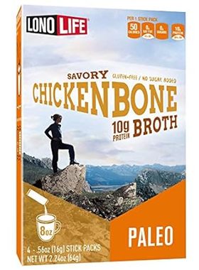 LonoLife Chicken Bone Broth Sticks: 10g Protein， Keto-Fri