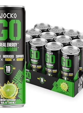 Jocko GO Energy Drink - KETO， Vitamin B12， Vitamin B6， El