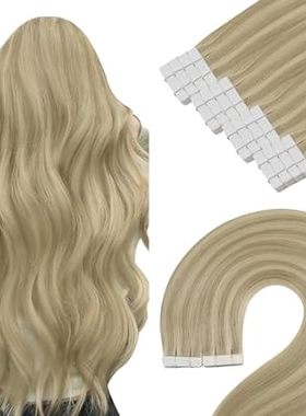 YoungSee Blonde Human Hair Tape in Extensions Highlight G