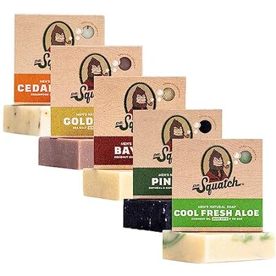 Dr. Squatch All Natural Bar Soap for Men， 5 Bar Variety P