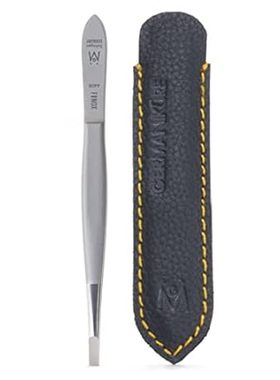 GERMANIKURE Arched Claw Tweezers in Leather Case - Made i
