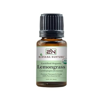 Lemongrass Essential Oil USDA Certified Organic 100% Pure