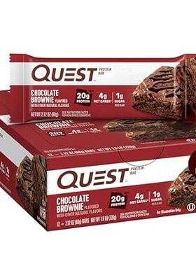 Quest Nutrition Chocolate Brownie Protein Bars， High Prot