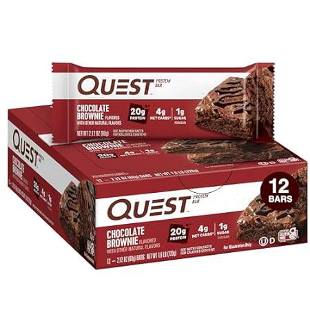 Quest Nutrition Chocolate Brownie Protein Bars， High Prot