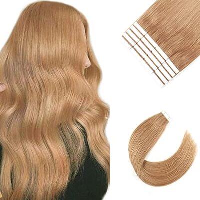 Strawberry Blonde Tape in Hair Extensions 20 Pieces Remy