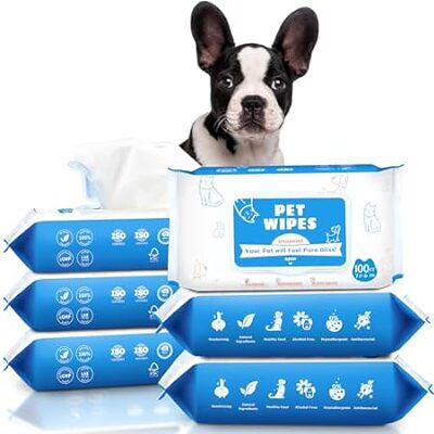 Dog Wipes for Paws and Butt - 600count/6packs Pet Wipes f
