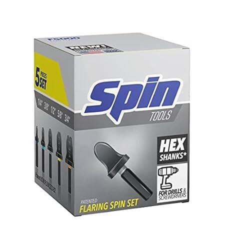 SPIN F5000 5-Piece Drill Bit Flaring Set 1/4， 3/8， 1/2， 5