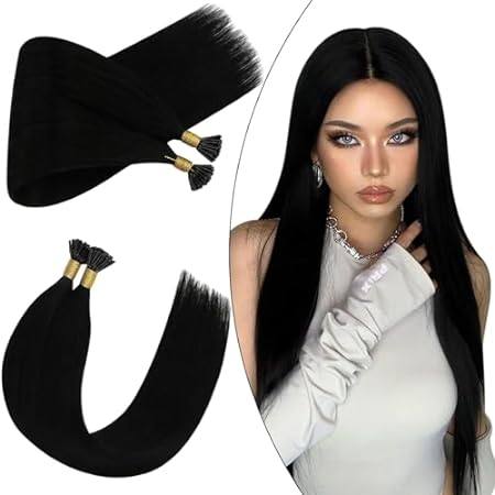 Ugeat I Tip Hair Extensions Real Human Hair for Black Wom