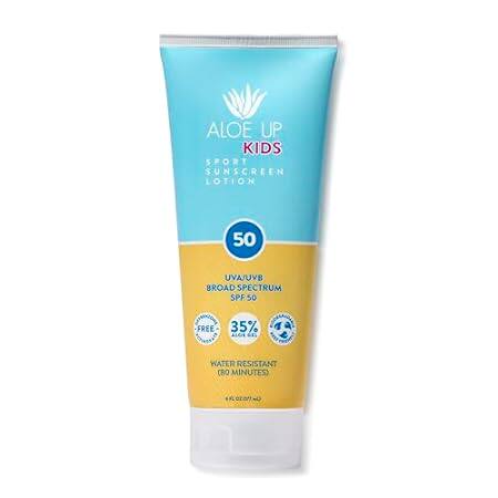 Aloe Up Kids Sport Sunscreen Lotion SPF 50 - Broad Spectr