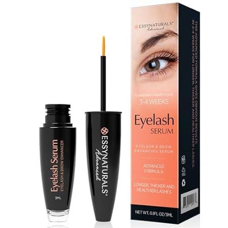 Essynaturals Premium Eyelash Growth Serum for Longer， Ful
