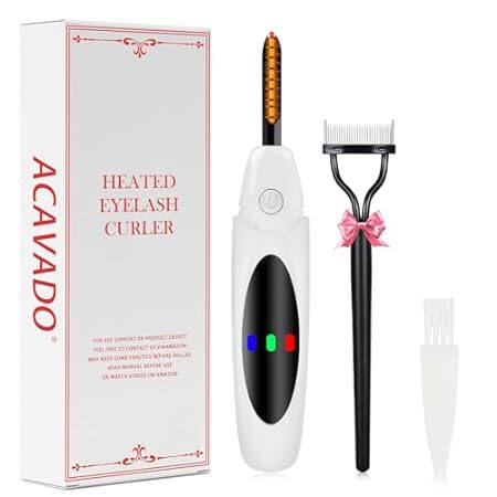 Heated Eyelash Curler Professional- Super Fast Heating， N
