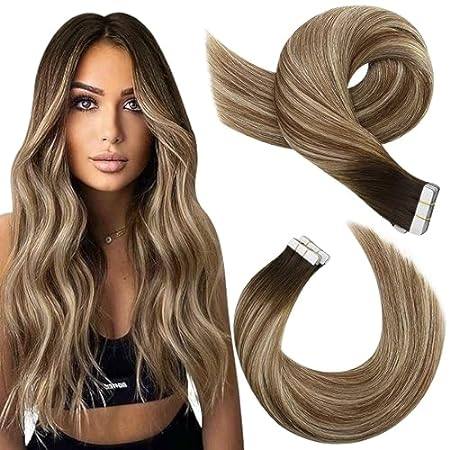 Moresoo Tape in Human Hair Extensions Ombre Human Hair Ta