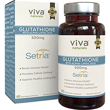 viva naturals reduced glutathione supplement with ala for a
