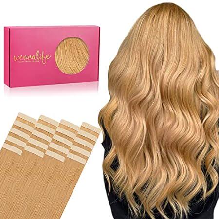 WENNALIFE Tape in Hair Extensions Human Hair， 20pcs 50g 1