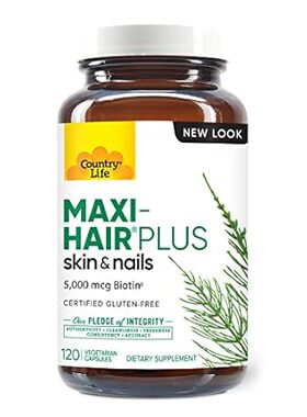 Country Life， Maxi-Hair Plus Biotin， Supports Healthy Hai