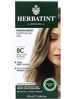 Herbatint Permanent Haircolor Gel， 8C Light Ash Blonde， A