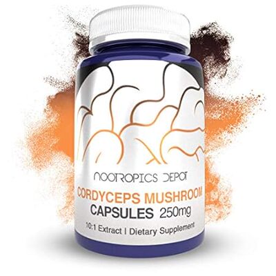 Nootropics Depot Cordyceps Mushroom Capsules |10:1 Whole