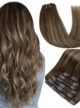 RUNATURE Balayage Hair Extensions Real Human Hair Clip In