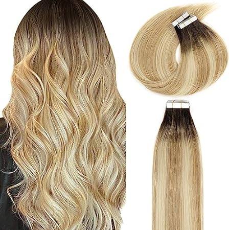 LacerHair Tape in Hair Extensions Human Hair Silky Straig