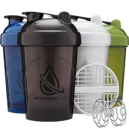 HydraCup [4 Pack] - 20 oz OG Shaker Bottle for Protein Po