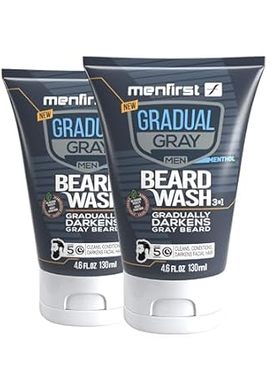 MENFIRST Gradual Gray Darkening Beard Wash - Gray Reducin