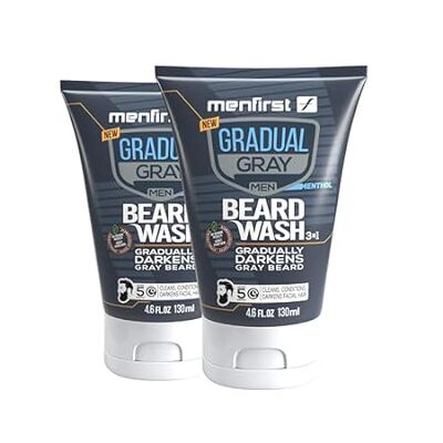 MENFIRST Gradual Gray Darkening Beard Wash - Gray Reducin