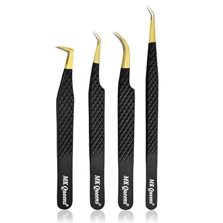 Lash Tweezers - Stainless Steel Fiber Tip Eyelash Tweezer