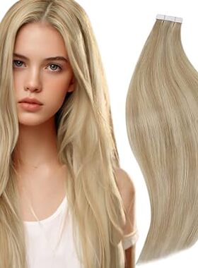 RUNATURE Blonde Invisible Tape in Hair Extensions Human H