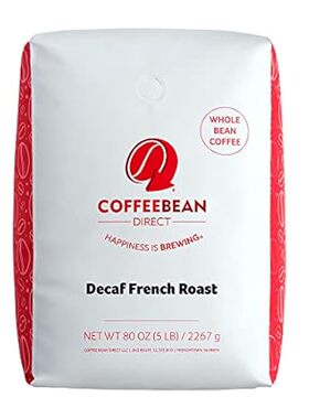 Coffee Bean Direct Decaf French Roast， Whole Bean Coffee，