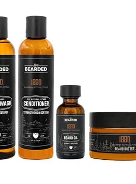 Live Bearded Complete Beard Grooming Kit， Made in the USA