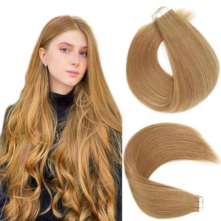 Tape in Hair Extensions Blonde Tape ins Human Hair Seamle