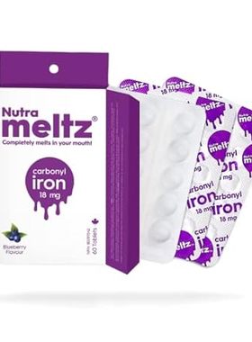 Nutrameltz Carbonyl Iron Supplement 18 mg – Improves Ener