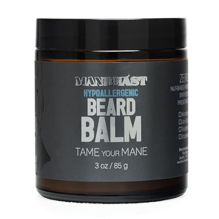 Hypoallergenic/Nut-Free Beard Balm - 100% Natural - No Sy