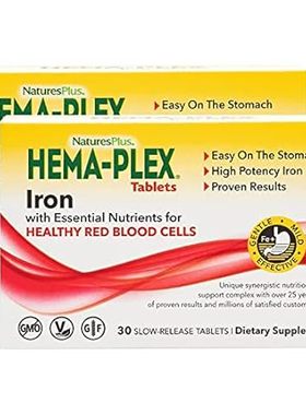 NaturesPlus Hema-Plex Iron - 30 Sustained Release Tablets