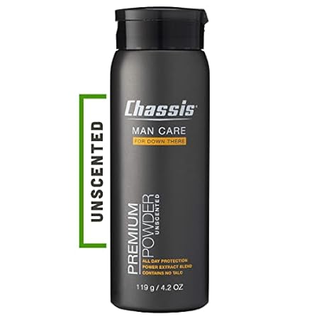 Chassis Unscented Powder for Men, Premium Natural Body Po