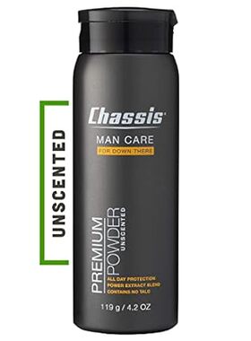 Chassis Unscented Powder for Men， Premium Natural Body Po
