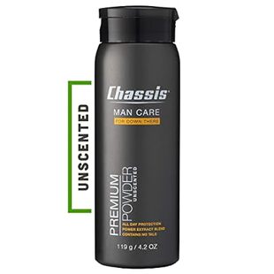 Chassis Unscented Powder for Men， Premium Natural Body Po